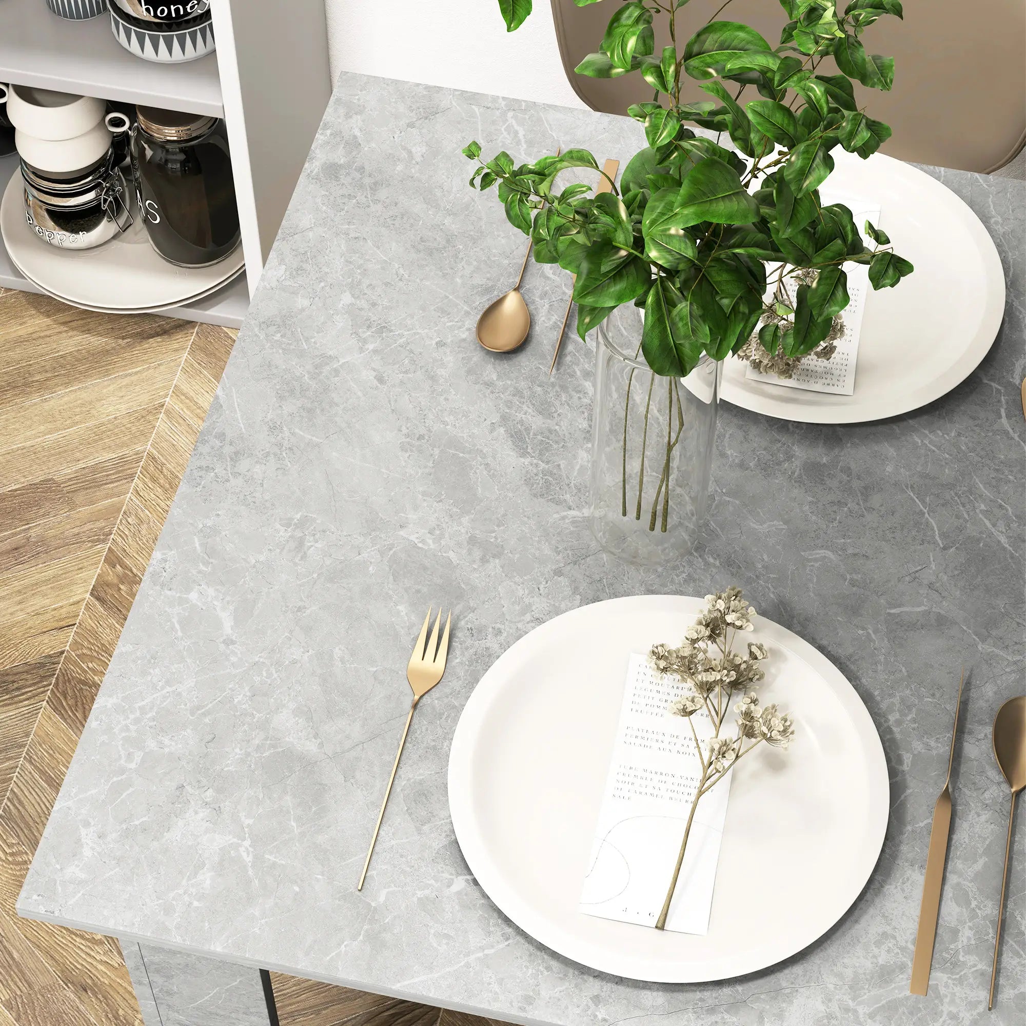 Square Dining Table, Modern Faux Cement Effect, Small Kitchen Table, Cement Grey Dining Tables at Gallery Canada