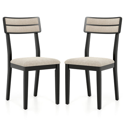 Modern Dining Chairs Set of 2 with Tilt Backrest for Dining Room, Black Dining Chairs at Gallery Canada