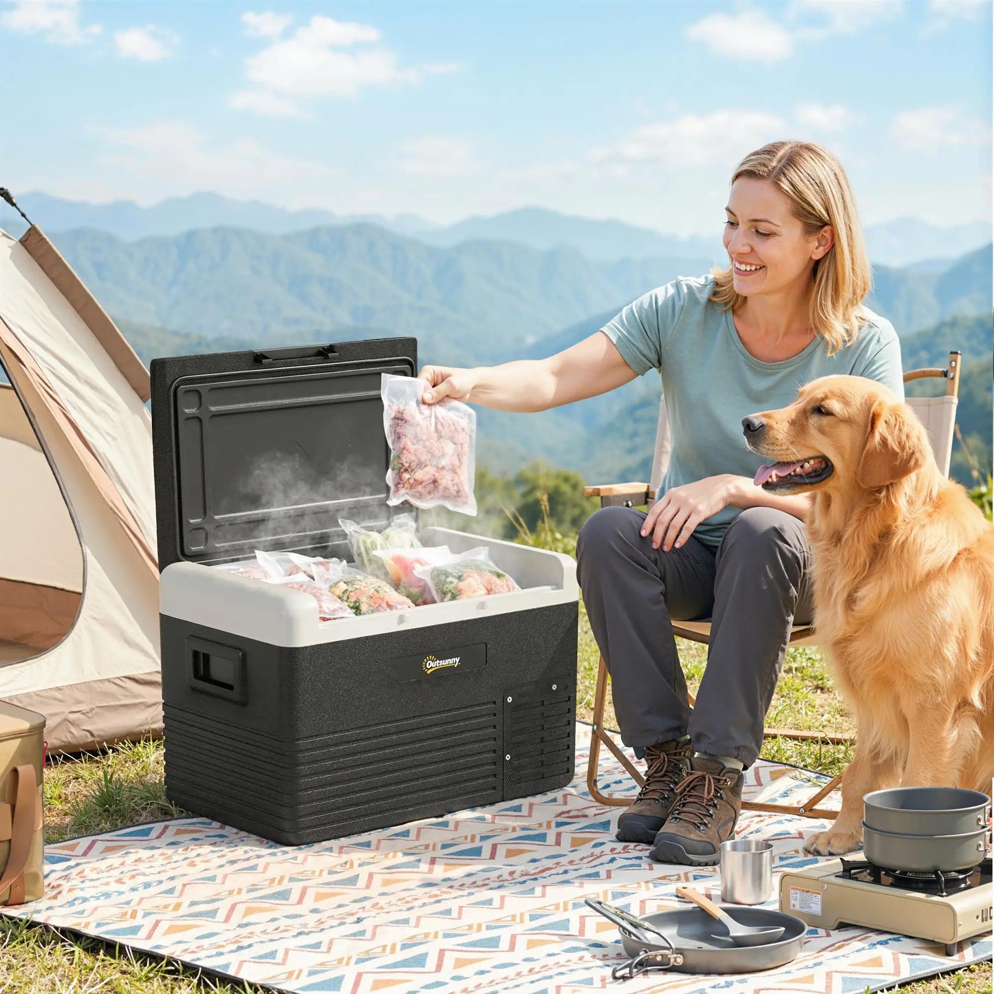 12 Volt Car Refrigerator, 32QT, -68-68 ℉, Portable Electric Cooler Car Coolers at Gallery Canada