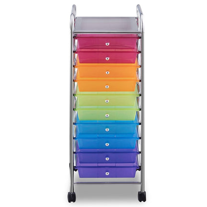 10 Drawer Rolling Storage Cart Organizer, Color File Cabinets at Gallery Canada