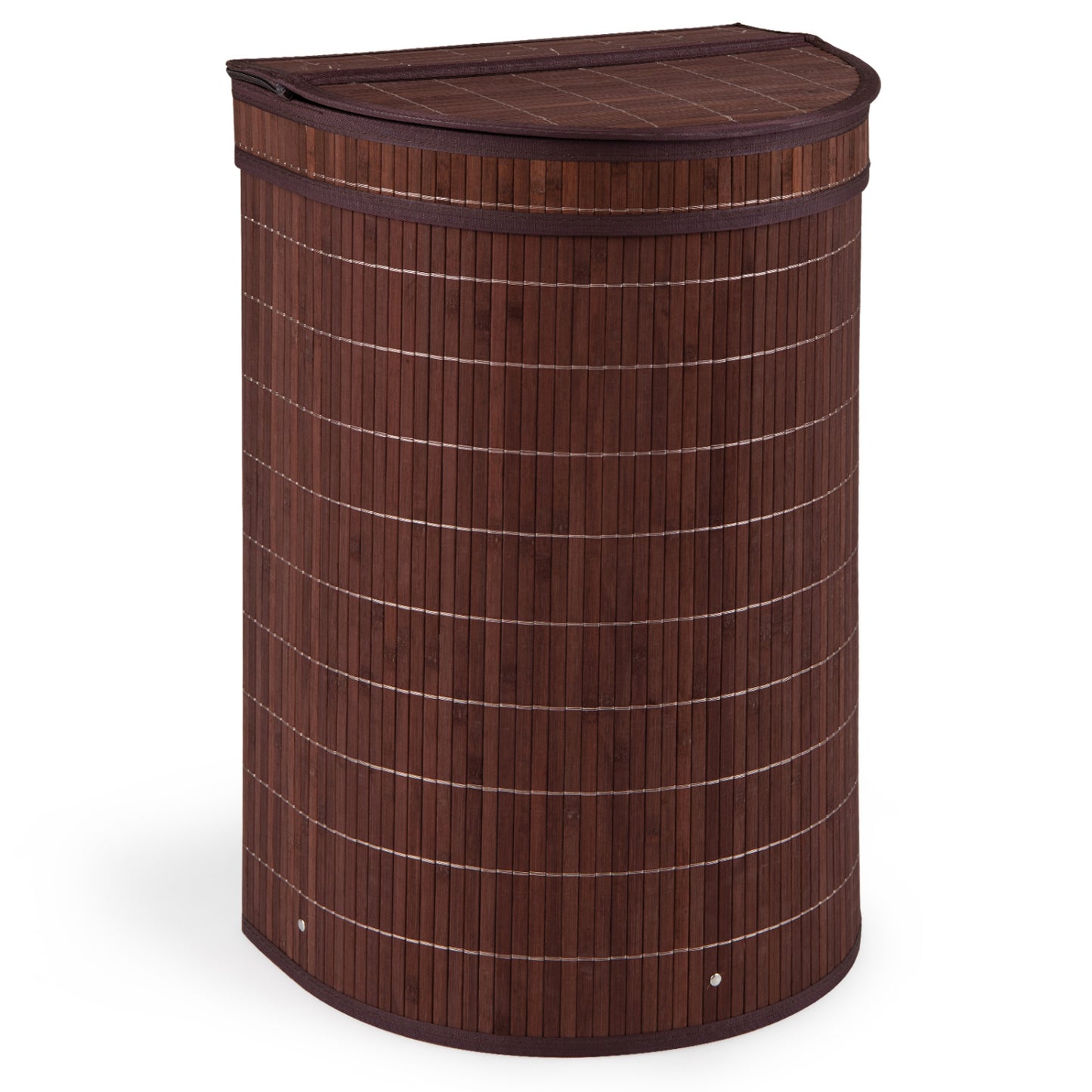 19 Gal Capacity Bamboo Laundry Hamper with Zippered Lid, Brown Laundry Baskets at Gallery Canada