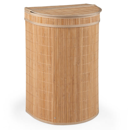 19 Gal Capacity Bamboo Laundry Hamper with Zippered Lid, Natural Laundry Baskets at Gallery Canada