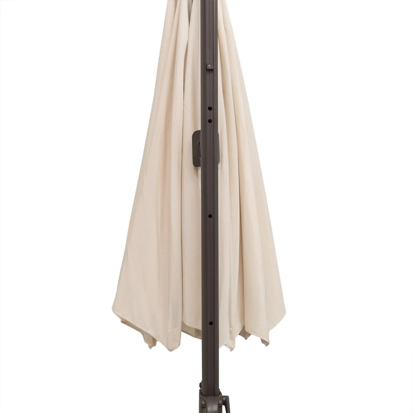 10ft Cantilever Patio Umbrella, 360° Rotation, Crank, Cream Cantilever Umbrellas at Gallery Canada