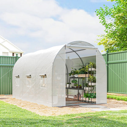 11.5x6.6x6.6ft Walk-In Greenhouse, Portable Garden Plant House, White Walk In Greenhouses at Gallery Canada