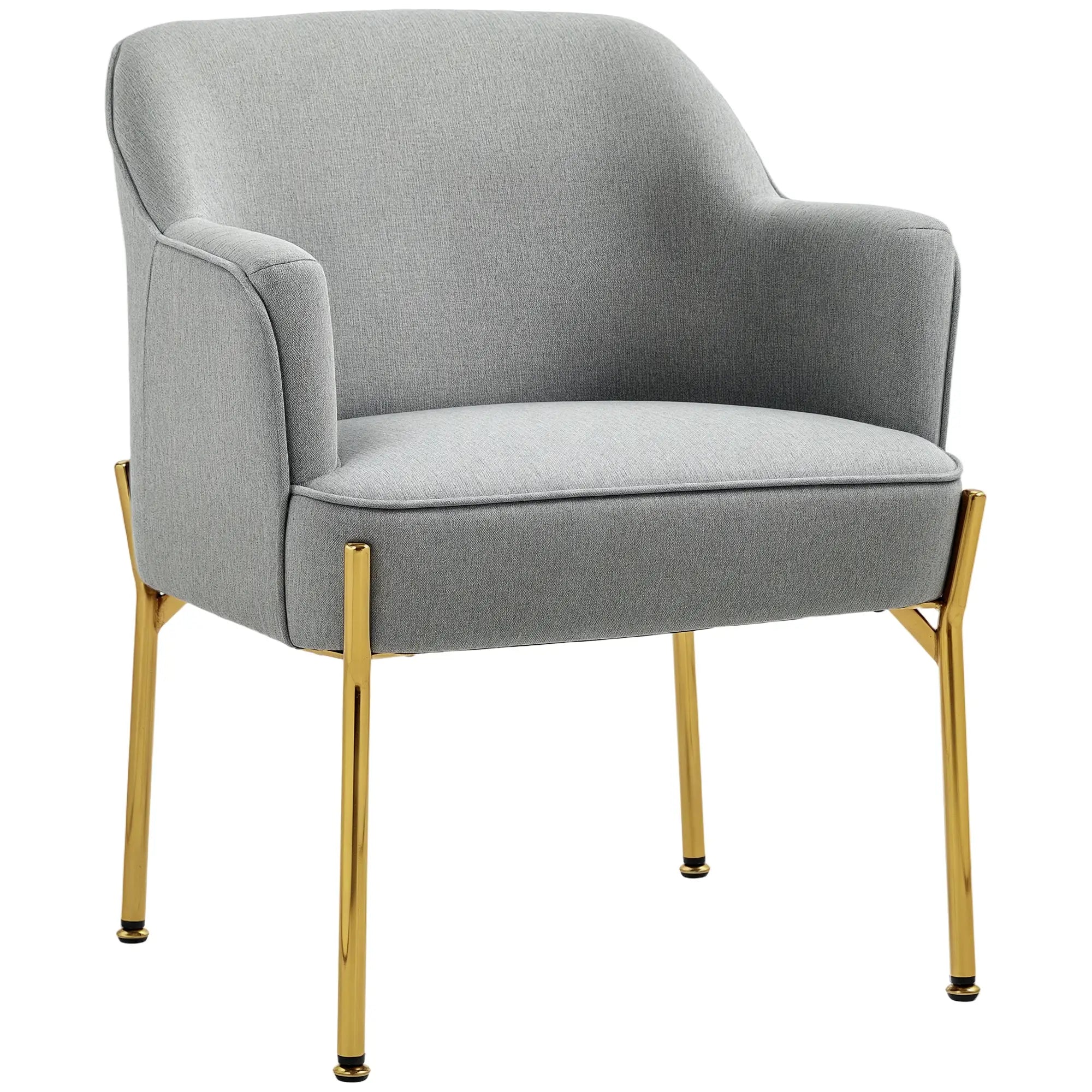 Modern Fabric Armchair, Metal Legs, Living Room, Bedroom, Home Office, Grey Sofas & Reclining Chairs at Gallery Canada