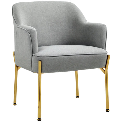 Modern Fabric Armchair, Metal Legs, Living Room, Bedroom, Home Office, Grey Sofas & Reclining Chairs at Gallery Canada