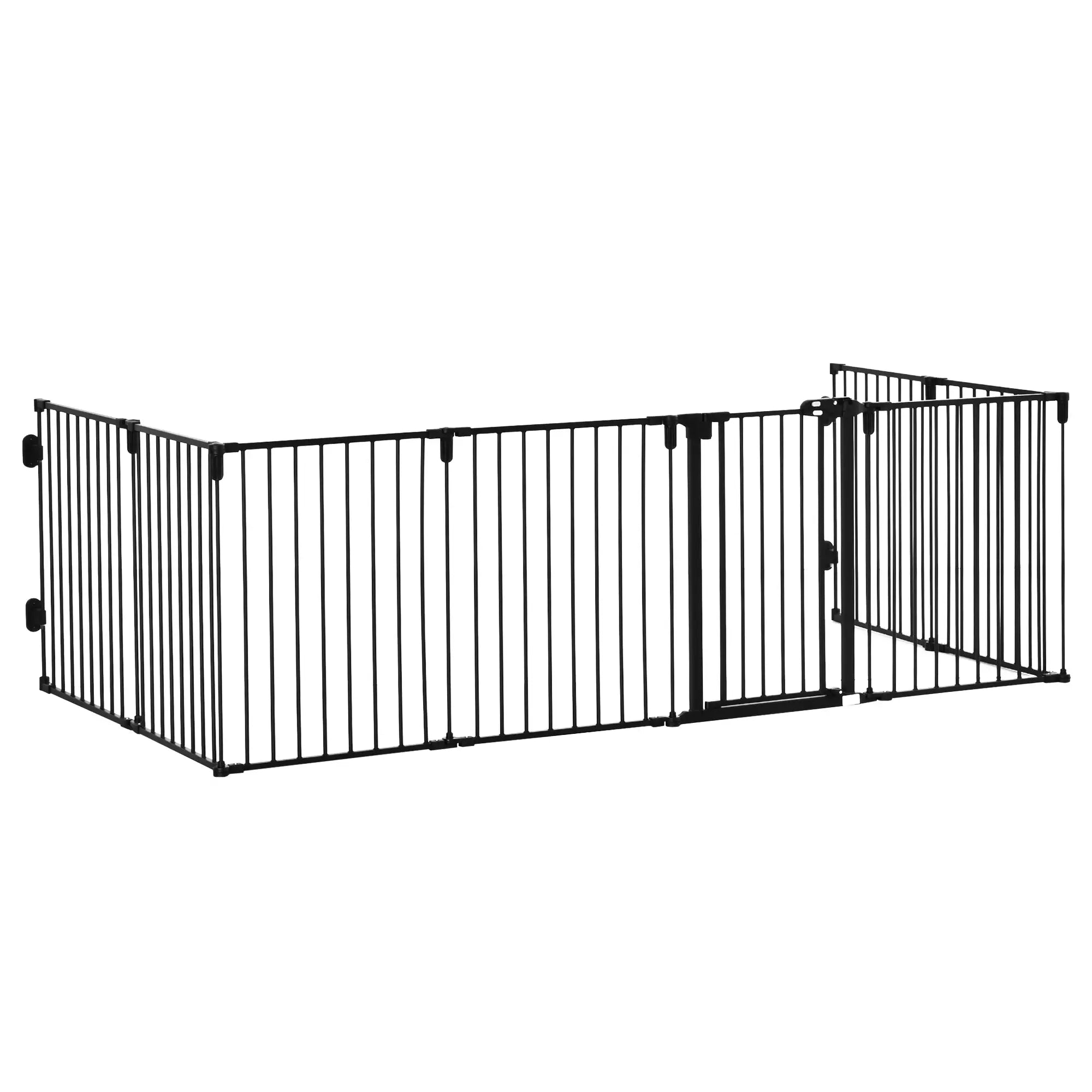 8-Panel Dog Safety Gate, Steel Fence, Black Houses, Kennels & Pens at Gallery Canada