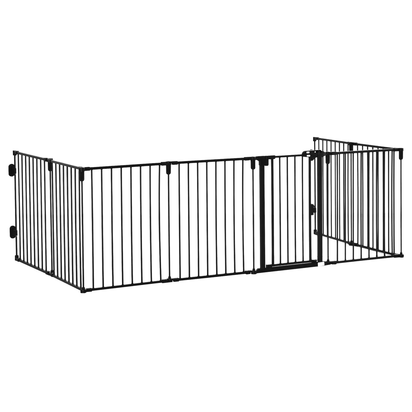 8-Panel Dog Safety Gate, Steel Fence, Black Houses, Kennels & Pens at Gallery Canada