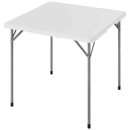 Heavy Duty Folding Picnic Table, 34" x 34", Indoor Outdoor Camping, White Picnic Tables & Camping Chairs White at Gallery Canada