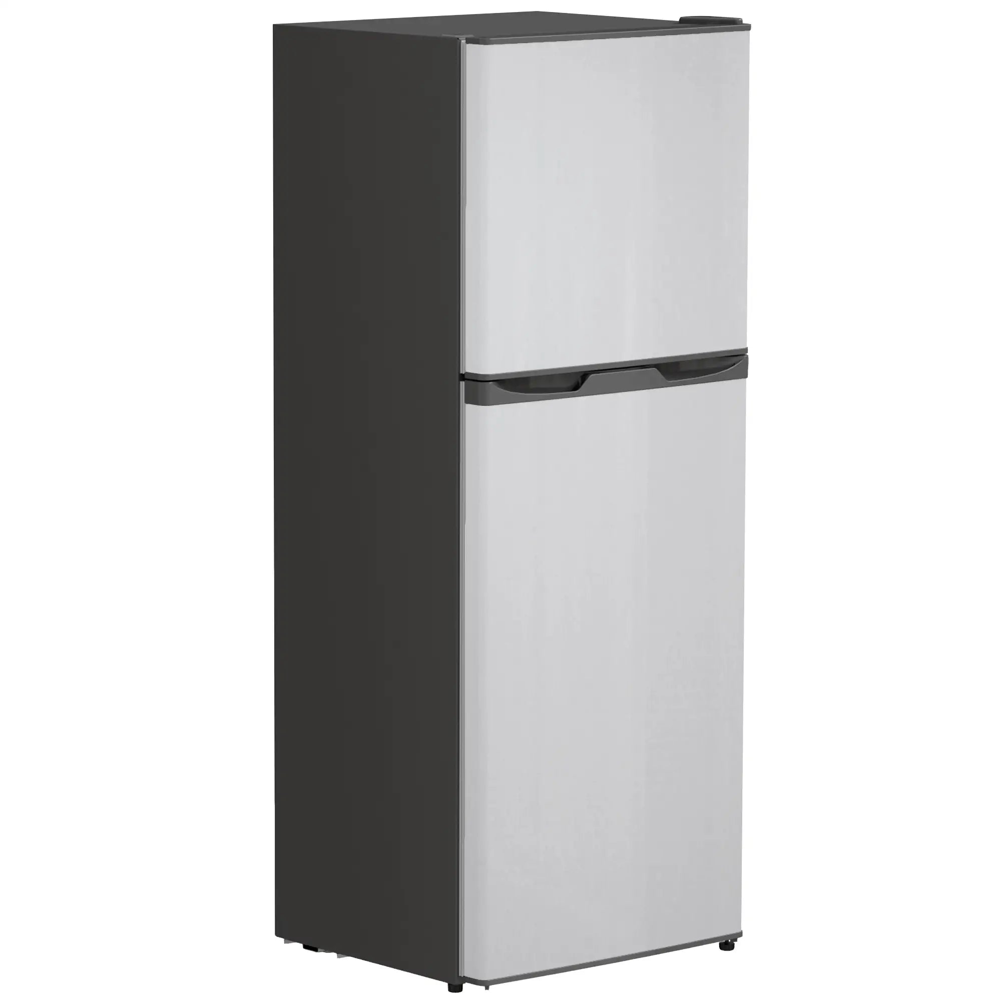 Double Door Mini Fridge with Freezer, 4.6 Cu.Ft, Silver Small Kitchen Appliances Silver, Black at Gallery Canada