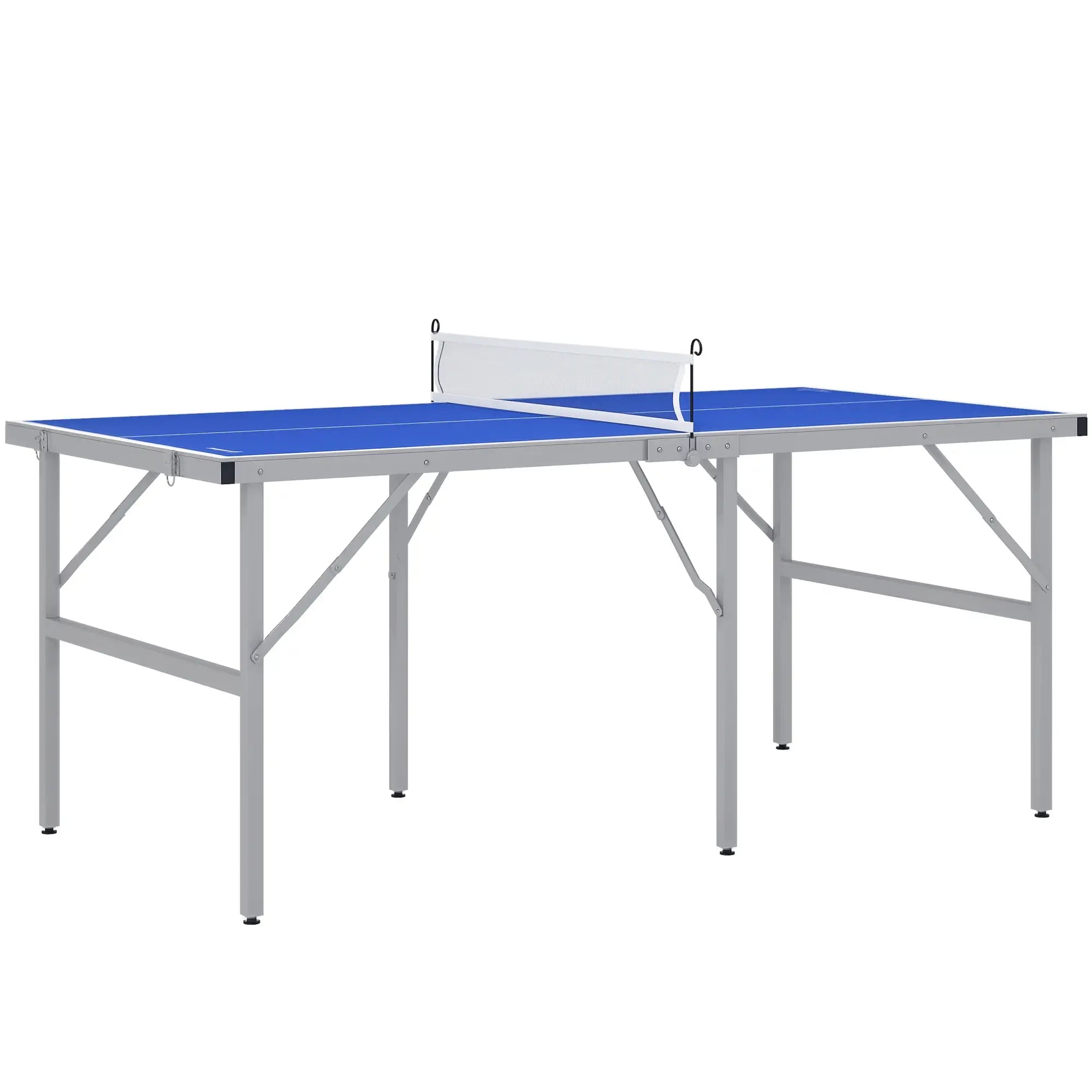 Portable Ping Pong Table Set, Table Tennis w/ Net, 2 Paddles, 3 Balls, Blue Game Tables at Gallery Canada