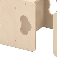 Ensemble de table et chaise pour enfants Montessori, hauteurs à 3 niveaux, naturel
