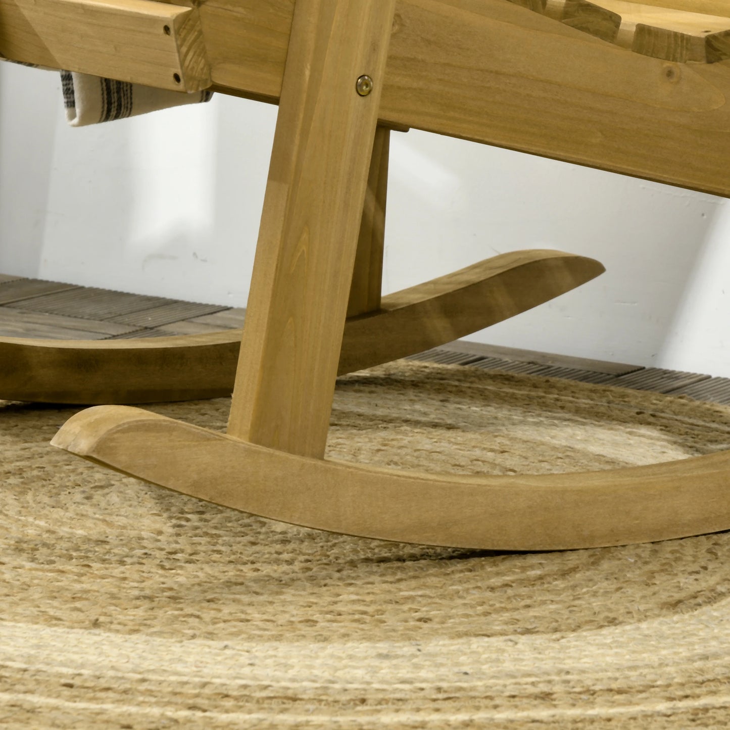 Wooden Outdoor Rocking Chair, Traditional Patio Rocker, Light Brown Outdoor Rocking Chairs at Gallery Canada