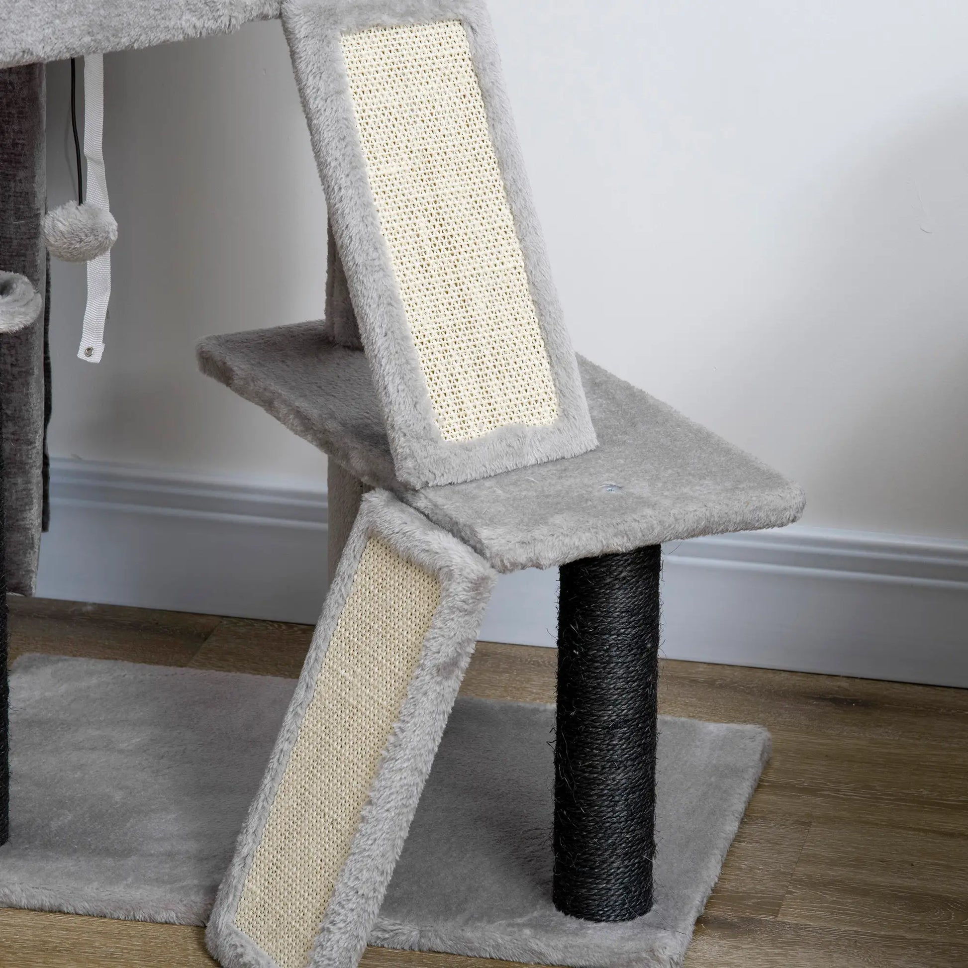 47" Cat Tree, Kitty Activity Center with Scratching Post, Light Grey Cat Towers at Gallery Canada