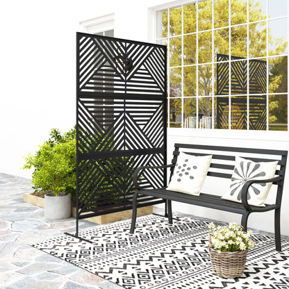 Metal Outdoor Privacy Screen, 78" x 48", Black Side Awnings at Gallery Canada