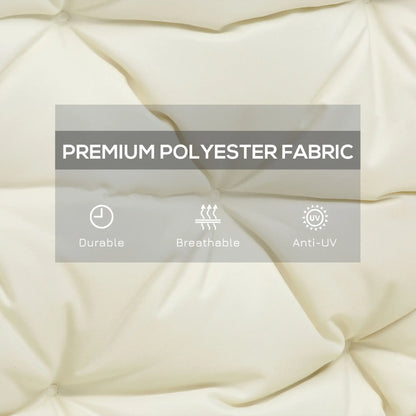 2 Seater Garden Bench Cushion, Outdoor Non-Slip Pad, 52" x 43" x 4", Beige Patio Chair Cushions at Gallery Canada