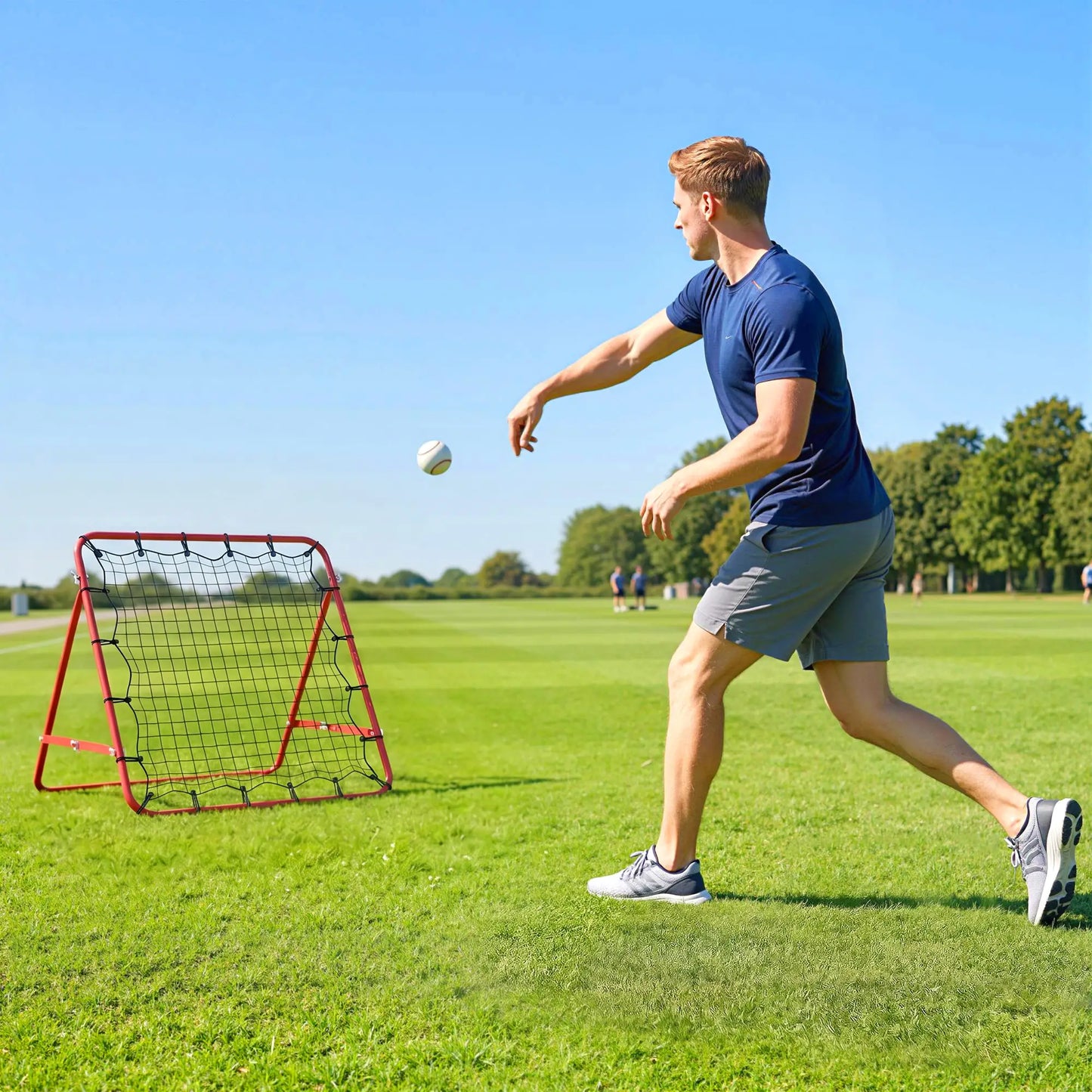 Volleyball Rebounder Net, Football Training Aid, Kickback Target, Red Football at Gallery Canada