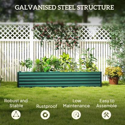 8 x 1.3 x 1.5ft Galvanized Raised Garden Bed, Green Galvanized Planter Boxes at Gallery Canada