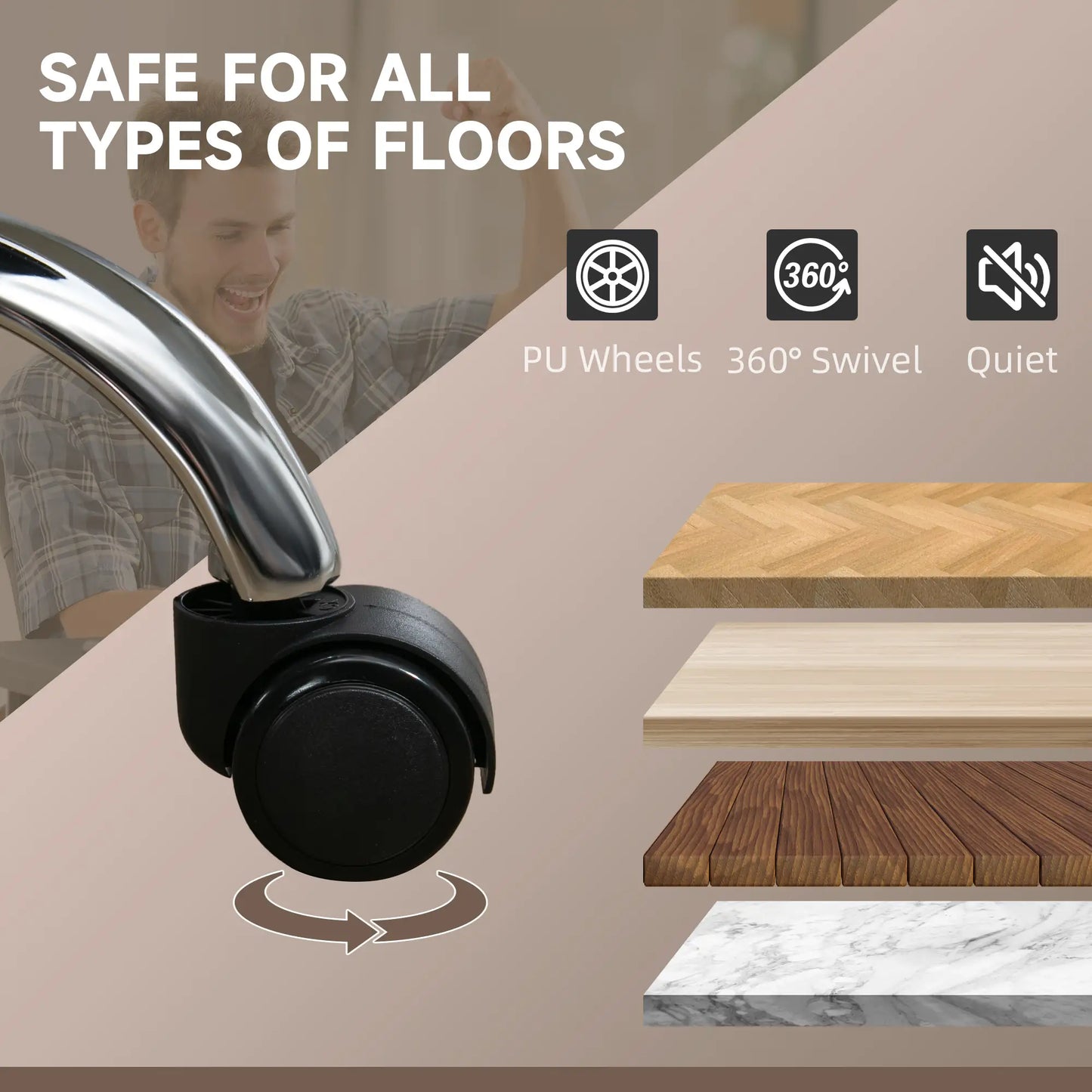 Massage Office Chair, Heated Reclining with Footrest, Adjustable Height, Brown Office Chairs at Gallery Canada