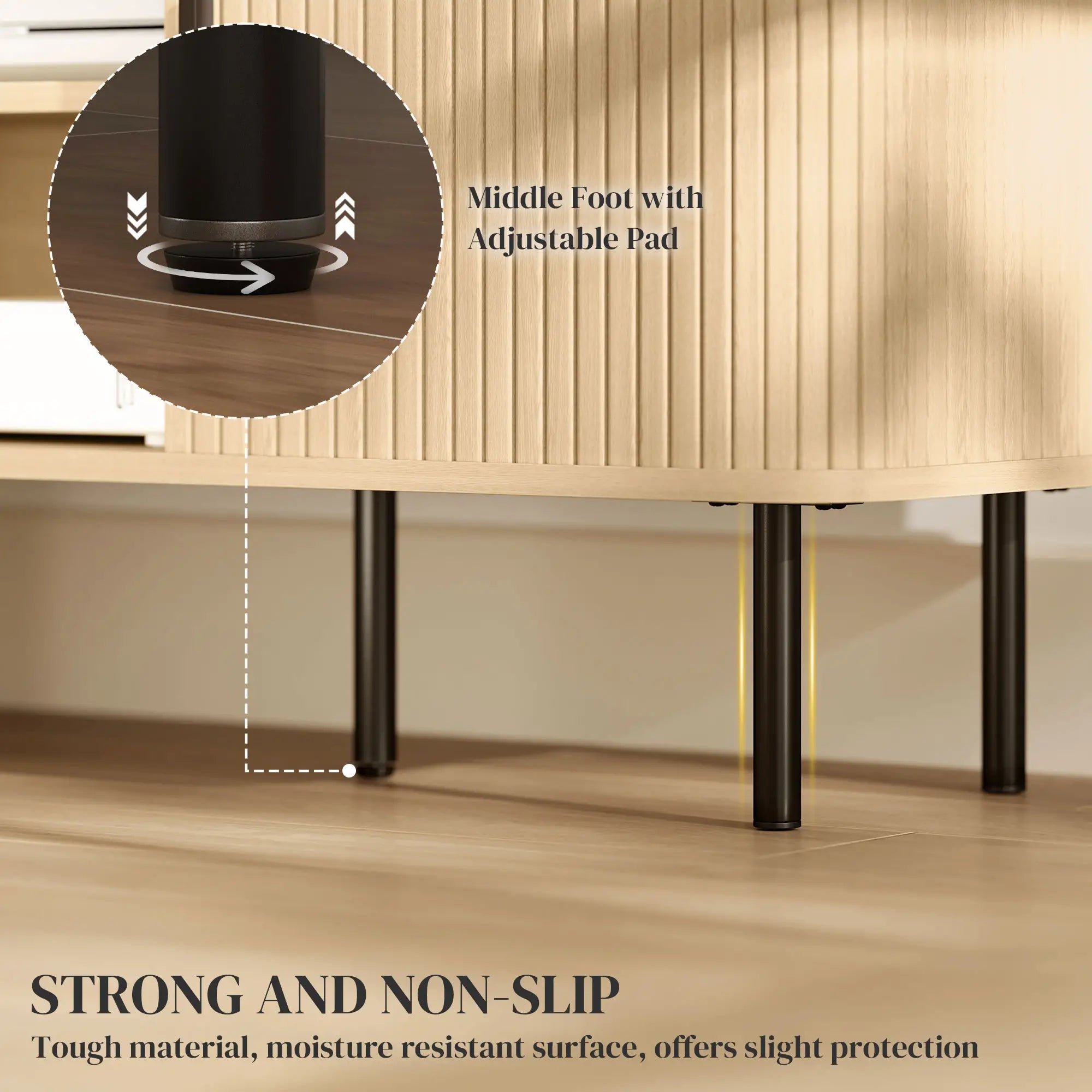 TV Stand for 55 Inches, Storage Shelves, Living Room, Oak Tone TV Stands at Gallery Canada