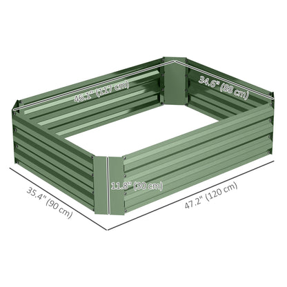 Galvanized Raised Garden Bed, 4' x 3' x 1', Metal Planter Box, Dark Green