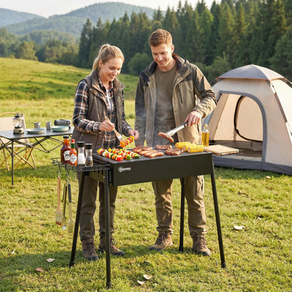 Portable Charcoal Grill With Side Baskets, Hooks, Nets, Black Charcoal BBQ Grils at Gallery Canada