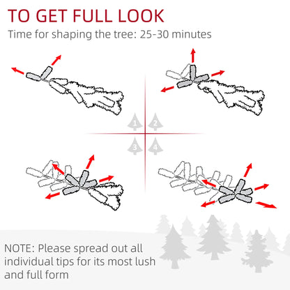 6FT Artificial Snow Dipped Christmas Tree, Foldable Stand, Green Artificial Christmas Trees at Gallery Canada