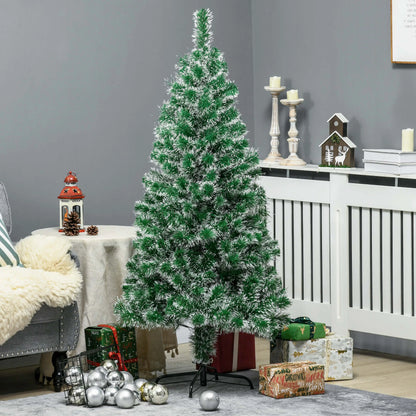6FT Artificial Christmas Tree, 375 Tips, Metal Stand