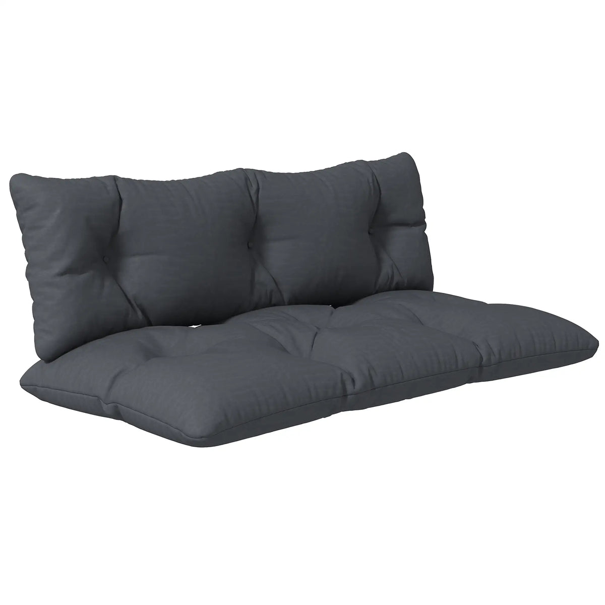 2 Seater 6" Thick Outdoor Seat Cushions With Back Cushion, Dark Grey Patio Chair Cushions at Gallery Canada