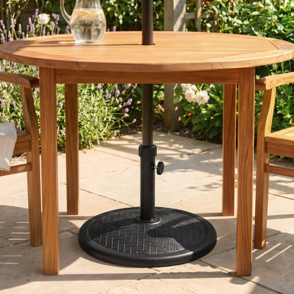 31lbs Concrete Umbrella Base, Round Outdoor Stand, Black