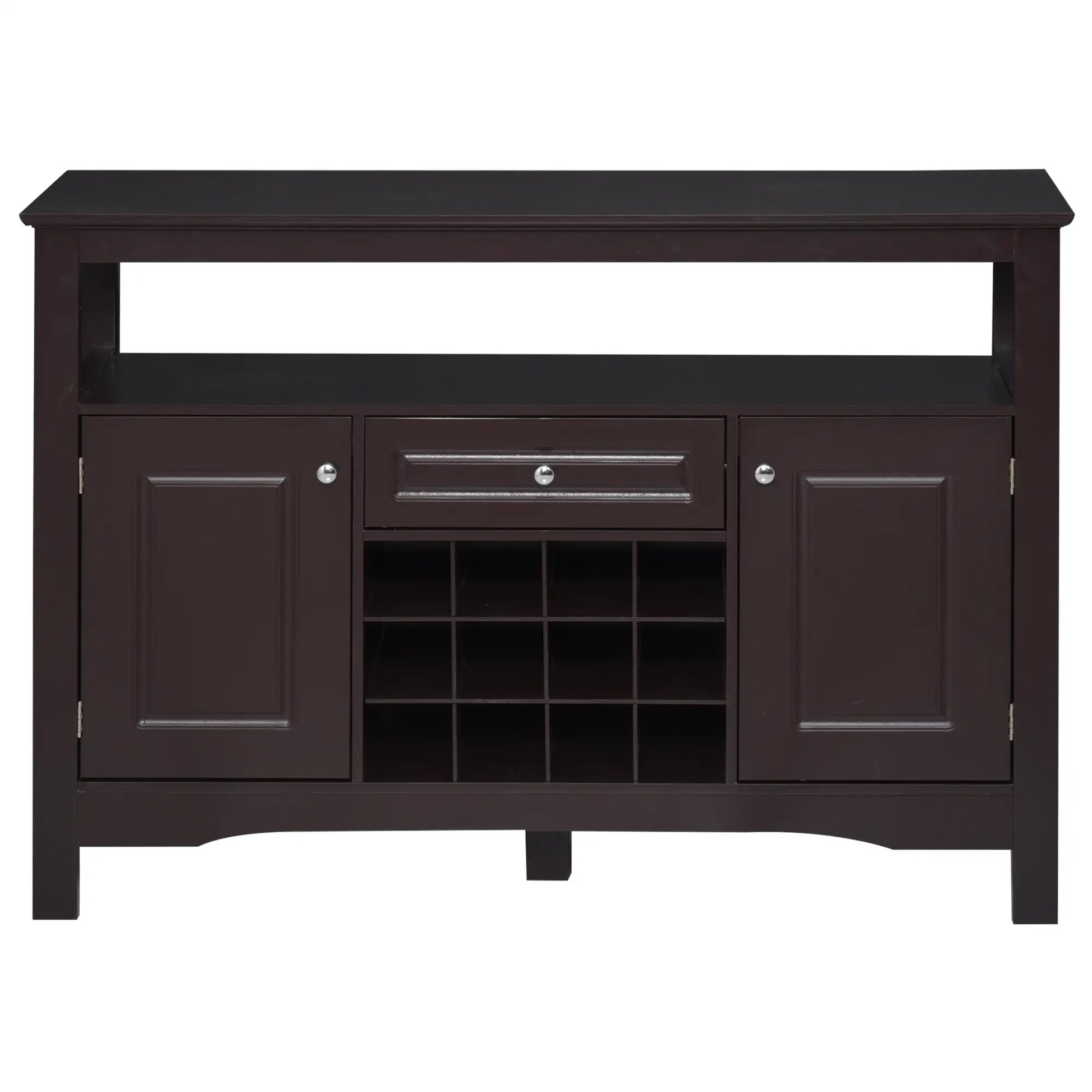 Modern Kitchen Buffet Cabinet, Drawer, 12-Bottle Wine Rack, Espresso Bar Cabinets at Gallery Canada