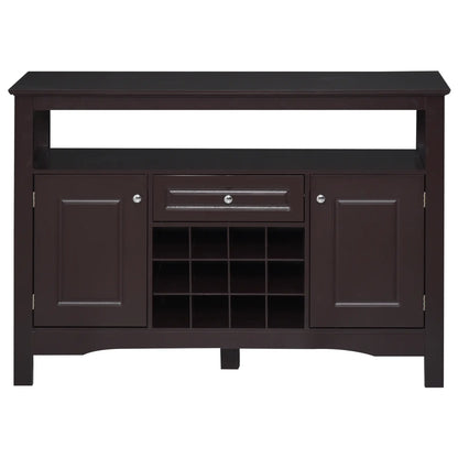 Modern Kitchen Buffet Cabinet, Drawer, 12-Bottle Wine Rack, Espresso Bar Cabinets at Gallery Canada