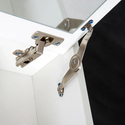 Modern Vanity Set, Makeup Table with Cushioned Stool, Flip Top Mirror, White Dressing & Vanity Tables at Gallery Canada