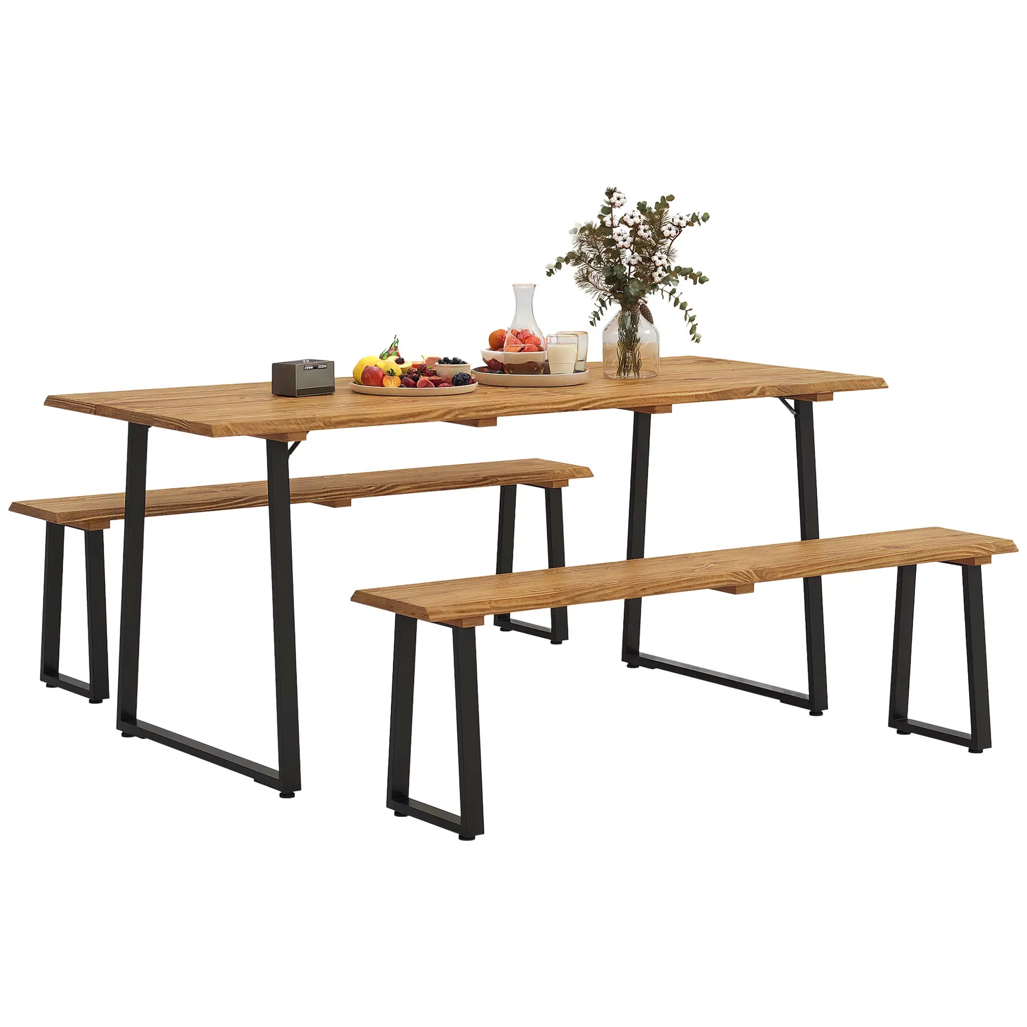 Picnic Table and Bench Set for 6, 2