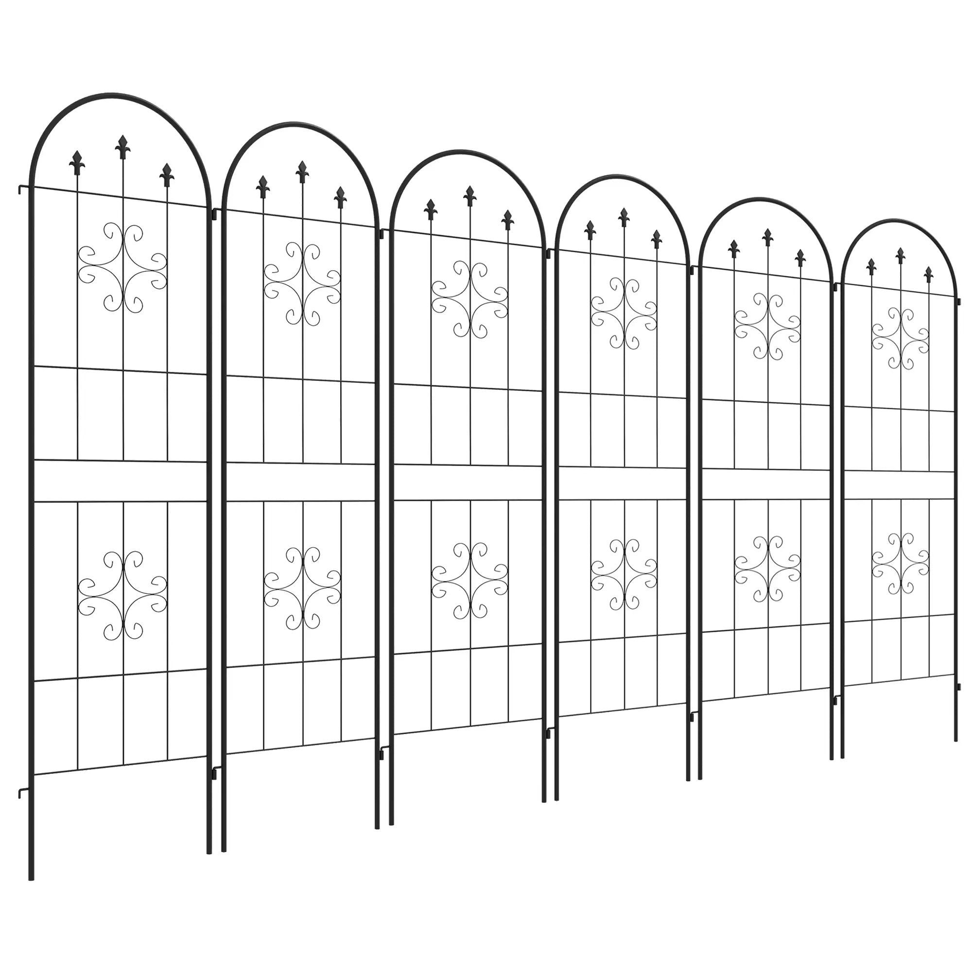 Metal Trellis Set of 6, Garden Climbing Plant Support, Arrow Design Plant Stands at Gallery Canada