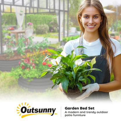 6' x 3' x 1' Galvanized Metal Raised Garden Bed Planter Box, Dark Grey Galvanized Planter Boxes at Gallery Canada