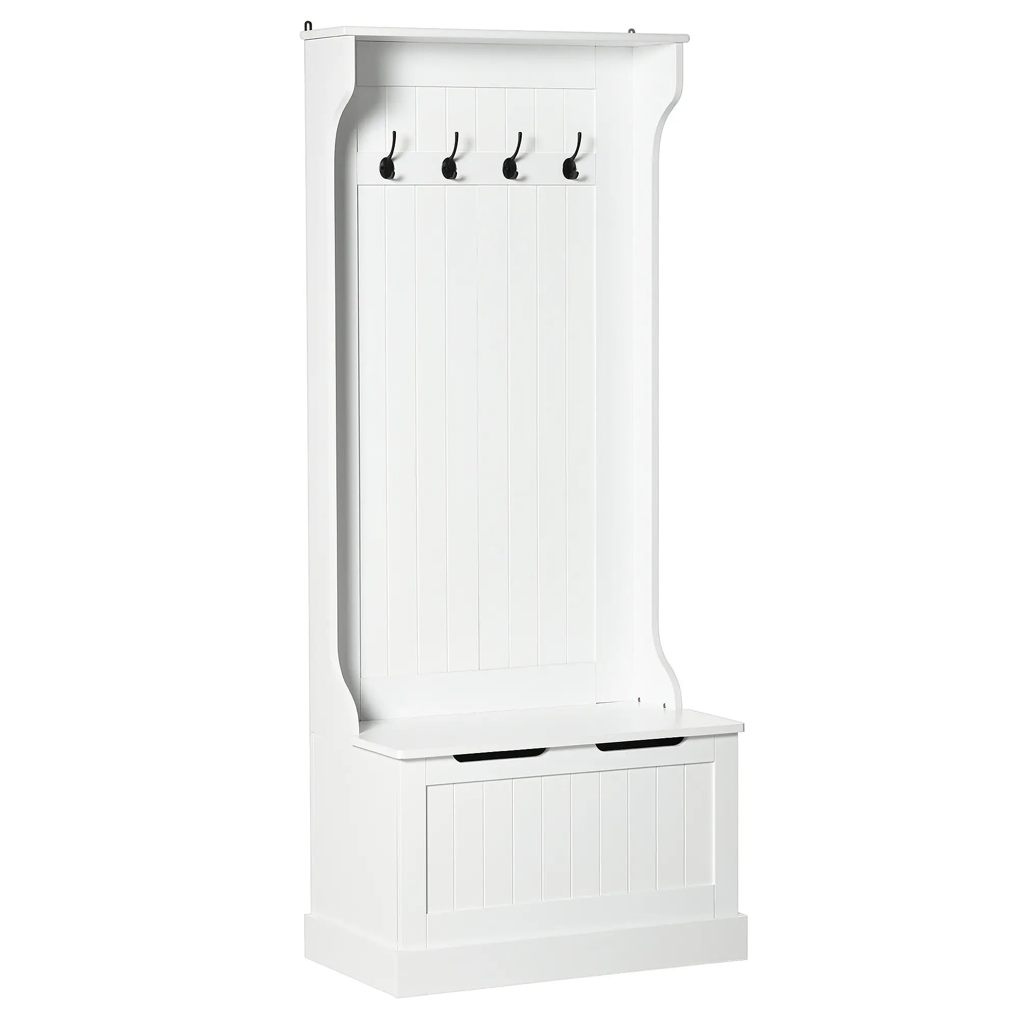 3-In-1 Hall Tree, Coat Rack, Shoe Storage, Bench Seat, Entryway Bench, 4 Hooks Clothing Storage at Gallery Canada