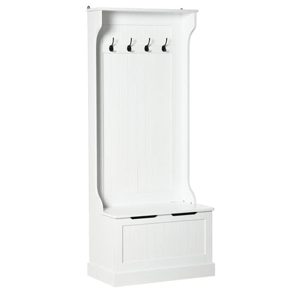 3-In-1 Hall Tree, Coat Rack, Shoe Storage, Bench Seat, Entryway Bench, 4 Hooks Clothing Storage at Gallery Canada