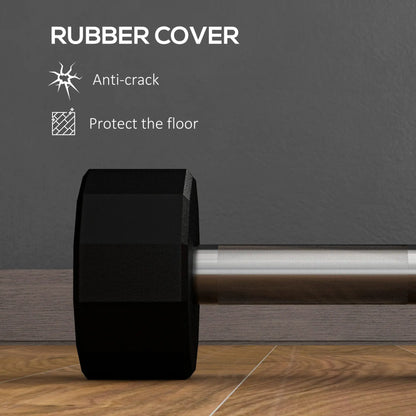 2 x 15lbs Dumbbells Set, Non-Slip Grip, Rubber Covered Weights Dumbbells & Barbells at Gallery Canada