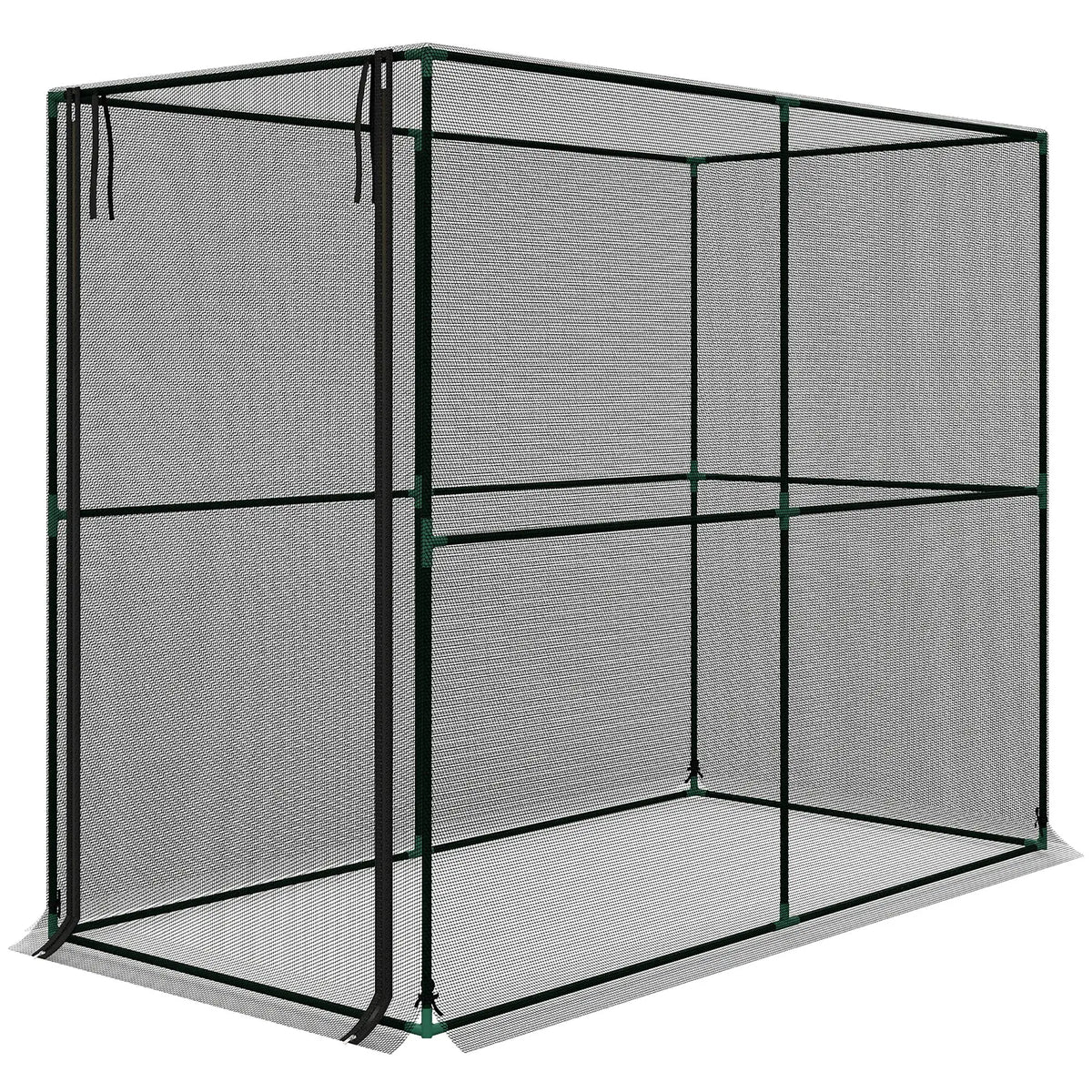 Plant Protection Cage With Zippered Door, Black Crop Cage Black at Gallery Canada