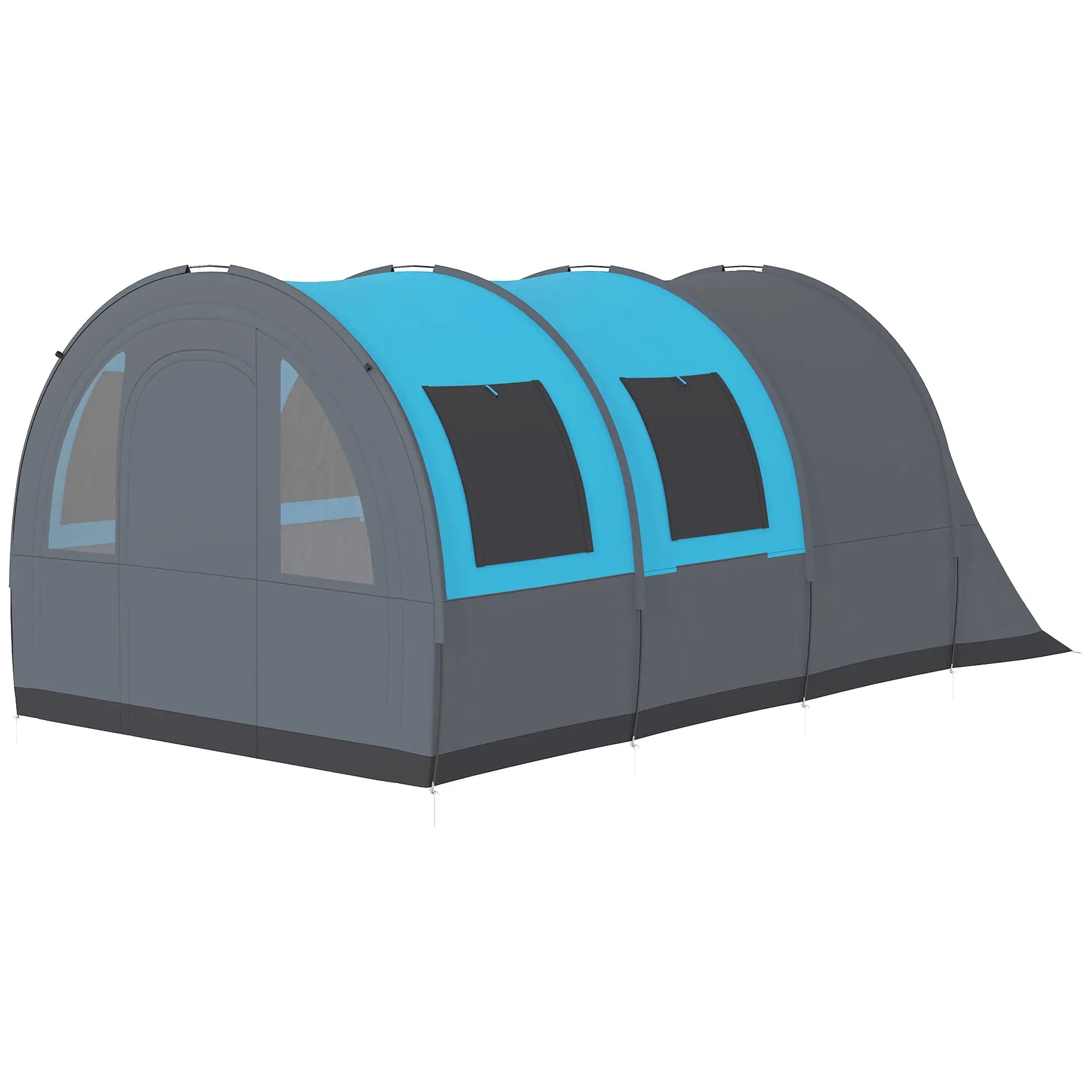 5-6 Person Camping Tent, Living Room Bedroom, 3000mm Waterproof, Grey Blue Camping Tents Grey and Blue at Gallery Canada