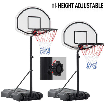 51"-64" Height Adjustable Basketball System, Portable with Wheels Basketball at Gallery Canada
