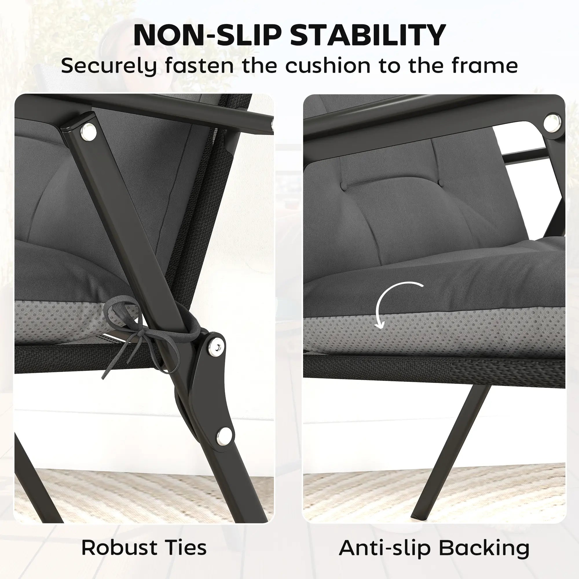 Waterproof Non-Slip Patio Chair Cushions, 44