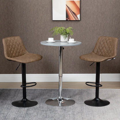 Swivel Counter Height Barstools Set of 2, Adjustable, Dark Brown Bar Stools at Gallery Canada