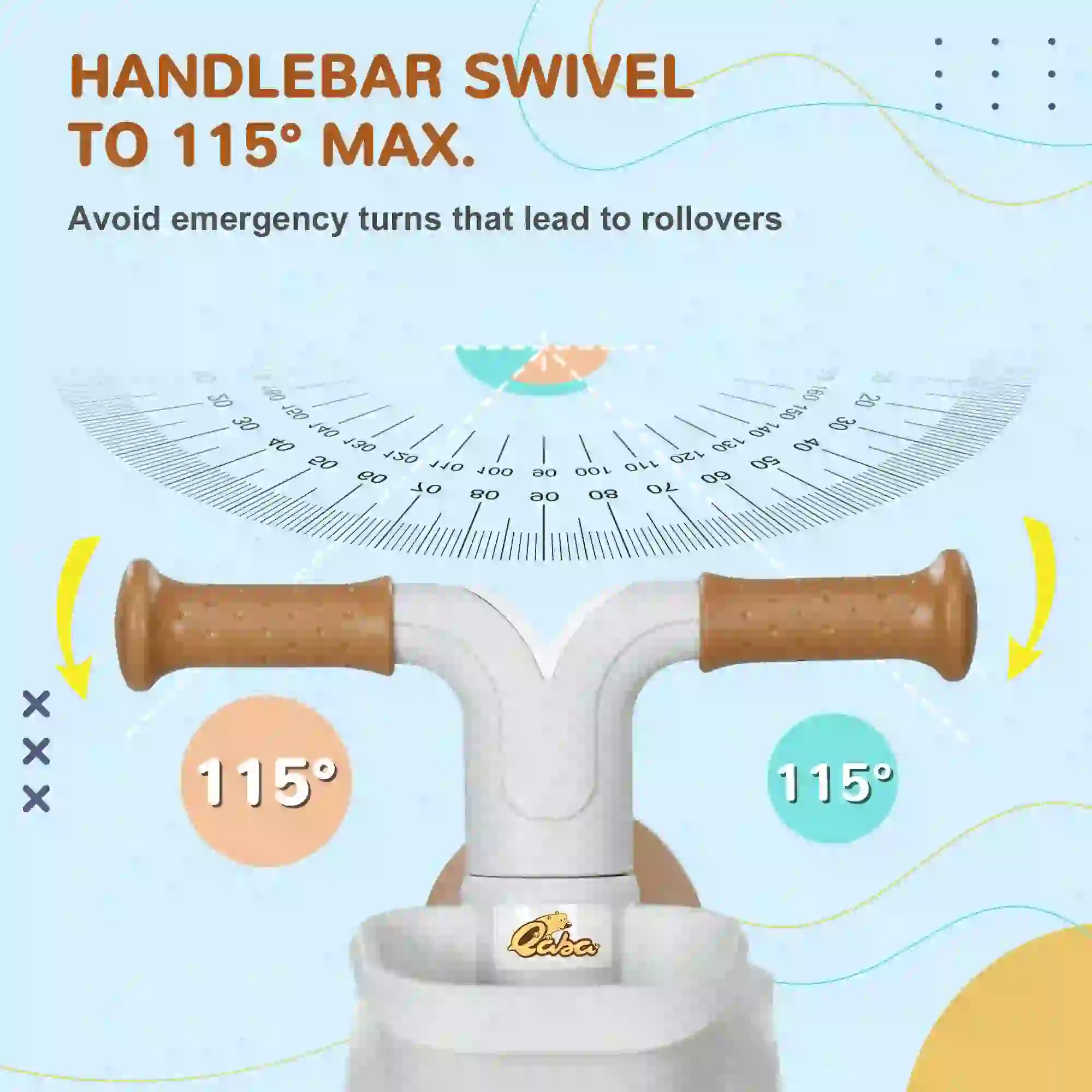 Toddler Balance Bike, Adjustable Seat, Removable Basket, 4 Wheels, Brown Riding & Rocking Toys at Gallery Canada