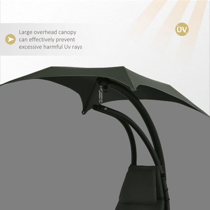 Floating Chaise Lounge, Outdoor Swing Chair, Hammock w/ Stand, Charcoal Grey Patio Swings with Stand at Gallery Canada