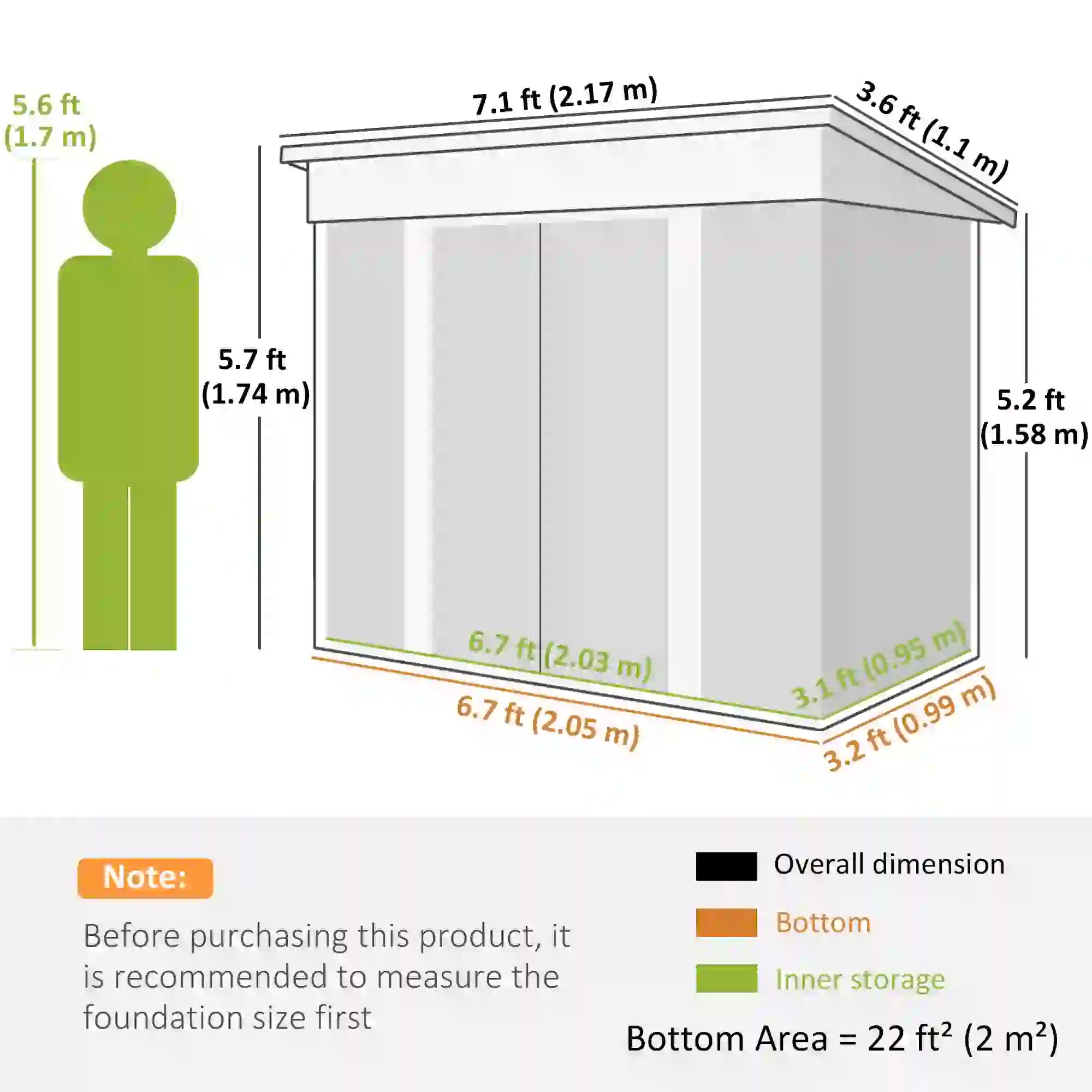 7' x 4' Outdoor Storage Shed, Metal Garden Tool Organizer, Lockable Doors, Charcoal Grey Sheds at Gallery Canada