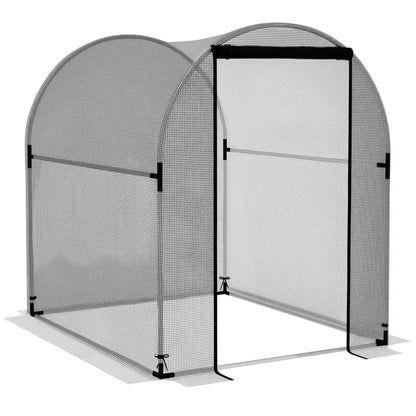 4.9' x 3.9' Crop Cage, Zipper Roll-Up Door, Mesh Plant Protection Tent
