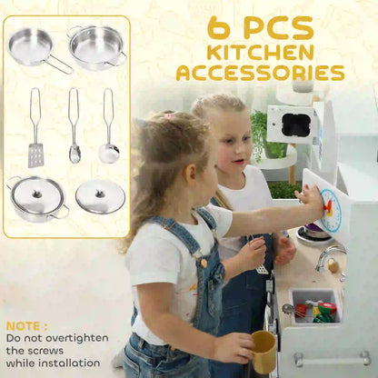 Pretend Play Kitchen for Kids, Ages 3-6 Years, White Play Kitchen at Gallery Canada