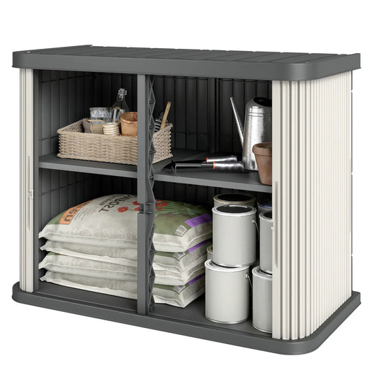 127 Gallon Outdoor Storage Box, UV Resistant, Light Brown Patio Storage Boxes Light Brown, Beige at Gallery Canada